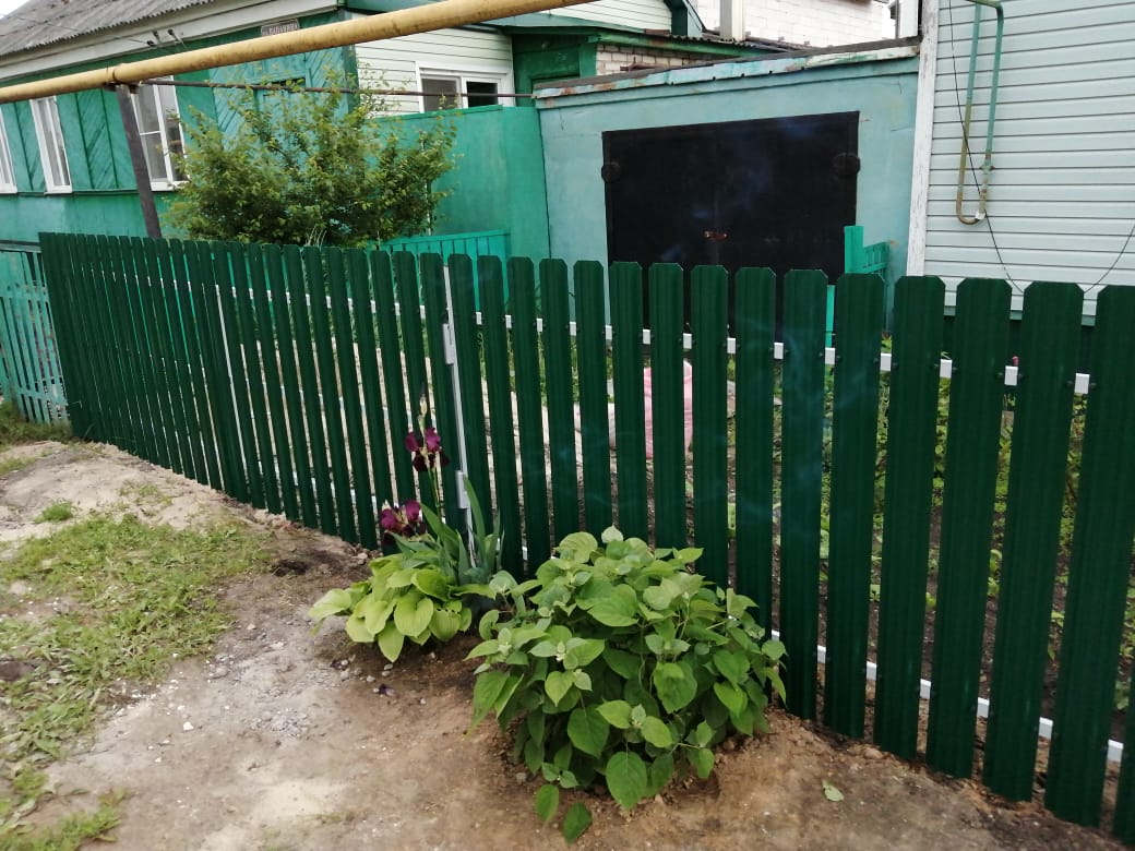 Комбинированный забор 25м штакетник и профлист, ворота, калитка фото8 в Рыбинске