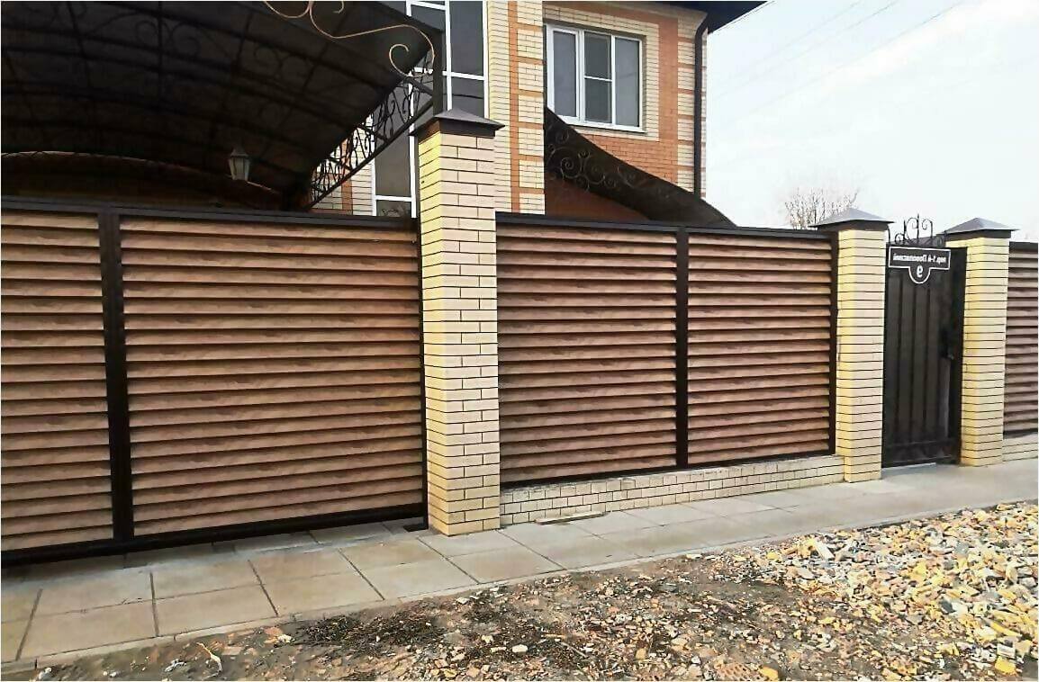 Забор жалюзи 50м светлое дерево фото5 в Рыбинске