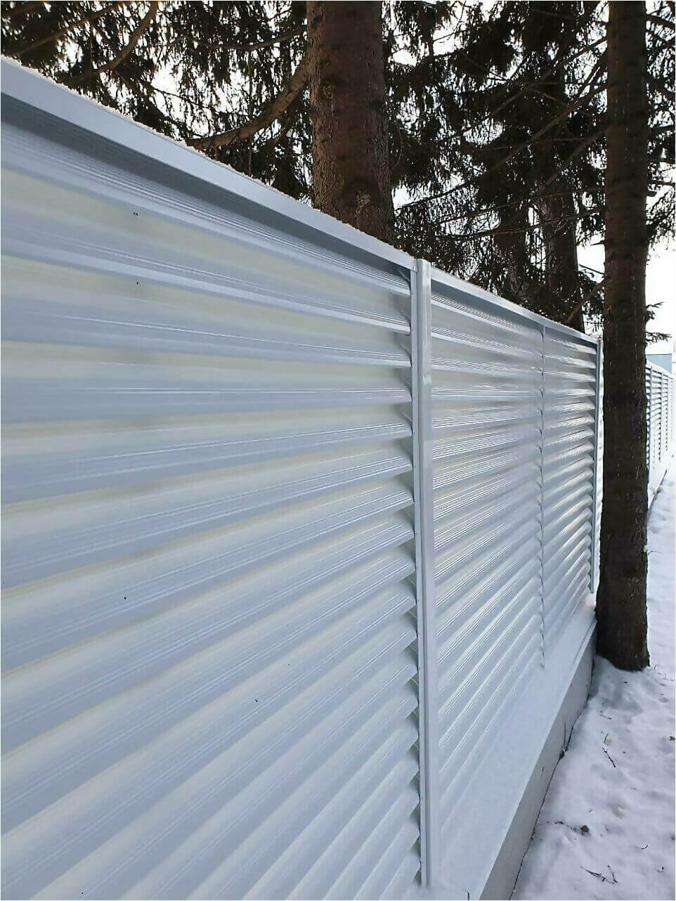 Забор жалюзи 150м RAL9003 фото5 в Рыбинске