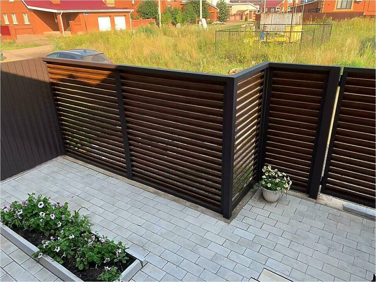 Забор-жалюзи каштан двусторонний фото5 в Рыбинске