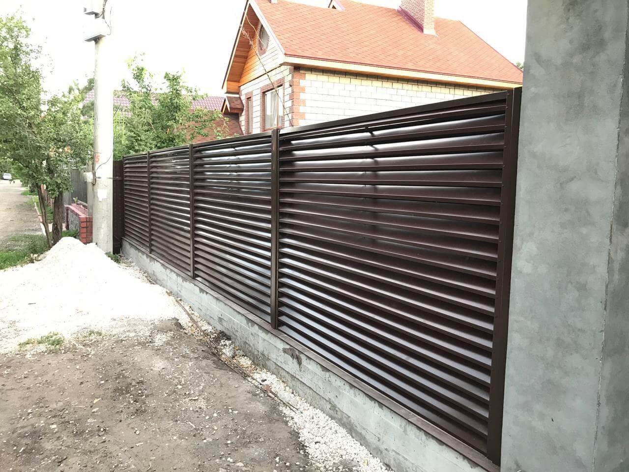 забор-жалюзи Шоколад двухсторонний фото1 в Рыбинске