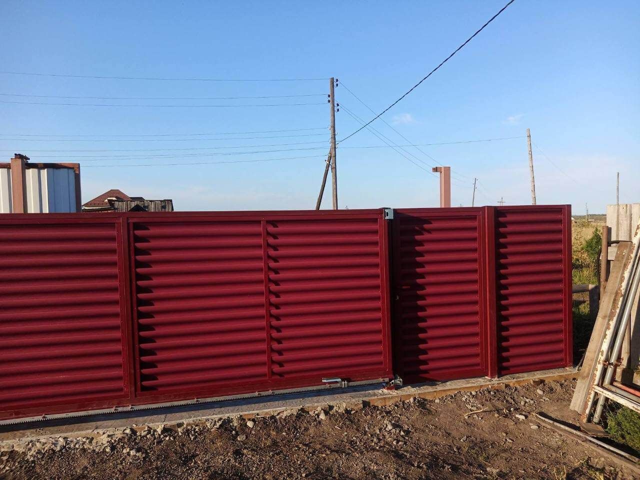 Забор-жалюзи 44м RAL3005/3005 Красное Вино двусторонний фото 2 в Рыбинске