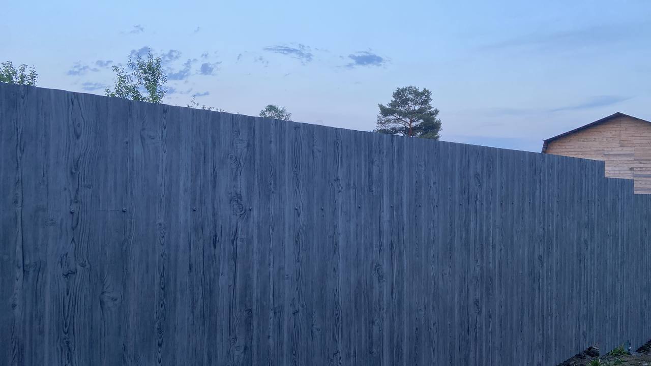 Забор из профнастила НС-10 42м Светлая Береза SteelArt фото 4 в Рыбинске
